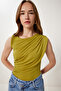 Drapeli Sandy Knitted Blouse Oil Green Lzv0013 - 5