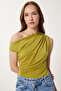 Drapeli Sandy Knitted Blouse Oil Green Lzv0013 - 3