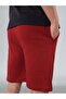 Unisex Çift Katmanlı (Double Face) Premium Kalite BORDO Örme Şort - 2