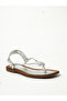 Ladies Flat Sandals With Back Strap Silver | Made In India