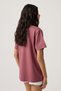 X Melodi Burgundy Oversize Wide Fit T-Shirt Boyfriend T-Shirt - 3