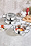 Nova 6 Piece Stainless Steel Glass Lid Saucepan Set