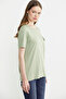 Crew Neck Combed Cotton T-Shirt with Pocket Detail - Khaki - 3