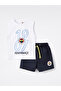 Crew Neck Fenerbahçe Printed Baby Boy Swimming Suit