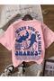 WOMEN Printed Crew Neck T-Shirt - 3