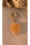 Pearlescent Orange Color Clover Shape Gold Accessory Keychain Handmade Epoxy Gift