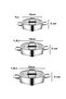 Nova 6 Piece Stainless Steel Glass Lid Saucepan Set - 4