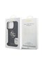 iPhone 14 Pro Max Compatible Case Guess Licensed Metal 4g and Text Logo Cover with Camera Stand Black - 5
