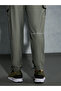 Solid Regular Fit Cargo Joggers with Drawstring - 2
