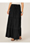 Lace Insert Smocked Waist A-Line Maxi Dress - 2