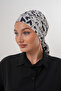 Patterned Buckle Bonnet Hijab Bonnet Daily Use Bonnet Shawl Scarf - 3
