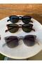 Round Sunglasses with Transparent Gray Frame and Purple Glass – Unisex Retro Model - 5
