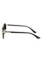 Geometric Sunglasses with Gold Detail – Unisex Metal Frame, Navy Blue Glass - 5