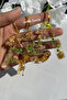 Gold Foil Floral Glittery-Paillette Epoxy Letter - Number Keychains - 2