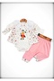 Newest Organic Cotton Floral Patterned Fishtail Collar 3-Piece Bodysuit Set Newborn Hospital Release