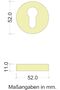 2 Pair of Euro Escutcheon Cover Key Rose (Antique Brass) - 5