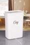 Single White Tea Food Storage Box Vacuum with Lid 3 Lt Acrylic with Label - 2