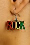 Rock Letter Shaped Enamel Women's Earrings Double Pieces Handmade Earrings