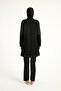 Black Tulle Detailed Fully Covered Hijab Swimsuit M2534-1 Black - 7