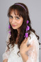 Special Design Lilac Maternity Crown with Dangling Earrings and Pearls
