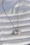 316L Steel Silver Color Chain Zircon Stone Opening Pearl Heart Model Women's Necklace - 2