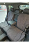 Black Gray Linen Pocket & Sweat-Proof Auto Seat Cushion Set (Front Back Full Set) 7 Pieces Universal - 6