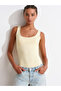 20977 Thick Strap Basic Top-Yellow - 3