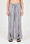 Linen Shalwar Trousers with Tie Detail and Slits