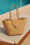 Kaan Home Beige Self-Corded Strap Natural Look Vegan Beach Bag or Daily Bag - 6