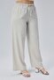 Linen Viscose Loose Fit Women's Trousers - 4