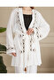 Women's Embroidered Belted Plus Size Suit White - 5