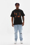   Unisex Printed Oversize T-Shirt - Black