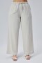 Linen Viscose Loose Fit Women's Trousers - 3