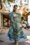 Yellow Color Patterned Embroidered Pompom Detailed Skirt Blouse Set - 2