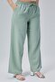 Linen Viscose Loose Fit Women's Trousers - 4