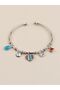 Lunavera Colorful Heart Charm Handcuff Bracelet