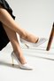 White Patent Leather Stiletto Comfortable Daily and Special Occasion Women's Heeled Shoes - 2