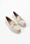 Women's Genuine Leather Ballerinas Beige - 3