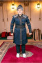 Plush Fur Detailed Ertugrul Boy Costume, Alpine Outfit Navy Blue