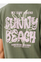 Beach Graphic Pocket Dropped Shoulder T-Shirt and Straight Pyjama Set - 4