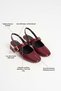 Show Gold Heel and Buckle Detailed Stylish Square Toe Patent Leather Women's Shoes - 6