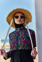 Straw Hat Beach Hat with Tassel Edges and Ribbon Tie Detail Rş-2092 Beige - 5