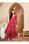 Floral Print Wrap Anarkali Kurta with Palazzos Set - 7