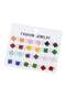 12 pairs Fashion Jewelry Square Zircon Stud Earrings Set