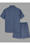Cotton Textured Sofia Imported Pocketed Shorts Shirt Set - 2