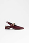 Bomb Para Accessory Square Toe Gold Heeled Patent Leather Women's Shoes - 2