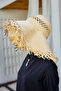 Straw Beach Hat with Fringe Detail Rş-2108 Beige - 2