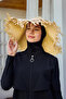 Straw Beach Hat with Fringe Detail Rş-2108 Beige - 4