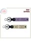 Father's Gift Carrying His Hometown, 61 Trabzon Written Leather Keychain, Purple-Milk Coffee