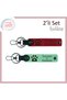 Permanent Keepsake Suitable for Pet Memorial, Paw and Heart Motif Keychain Set, Red-Light Green